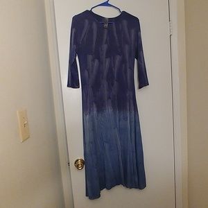 Go Coutoure Modesr Tie Dye Blue Dress